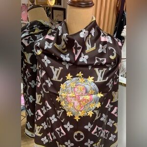 Multicolor Logo Scarf